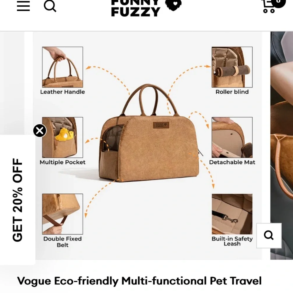 Funny Fuzzy pet carrier!